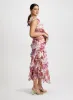 Ruffled Chiffon Floral Dress sold by Laura