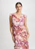 Ruffled Chiffon Floral Dress sold by Laura