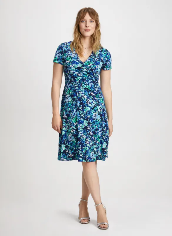 Ruched Details Floral Dress sold by Laura