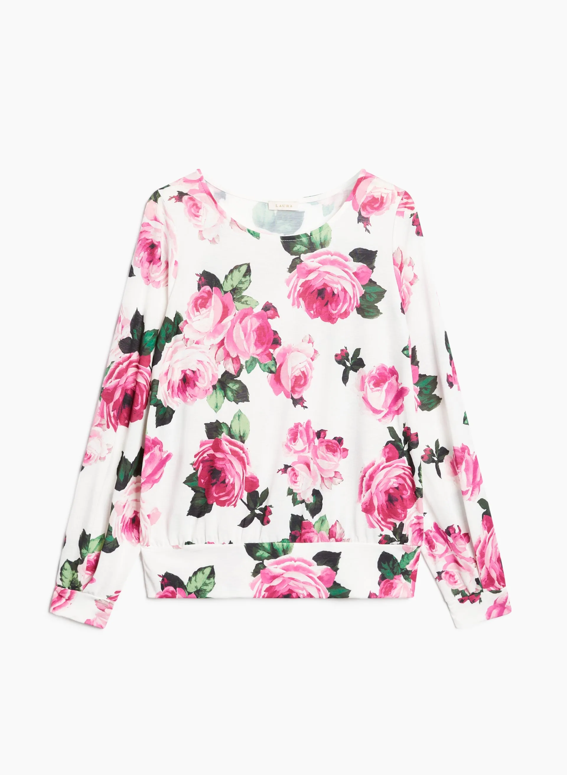 Puff Sleeve Rose Print Top sold by Laura product image thumbnail 5