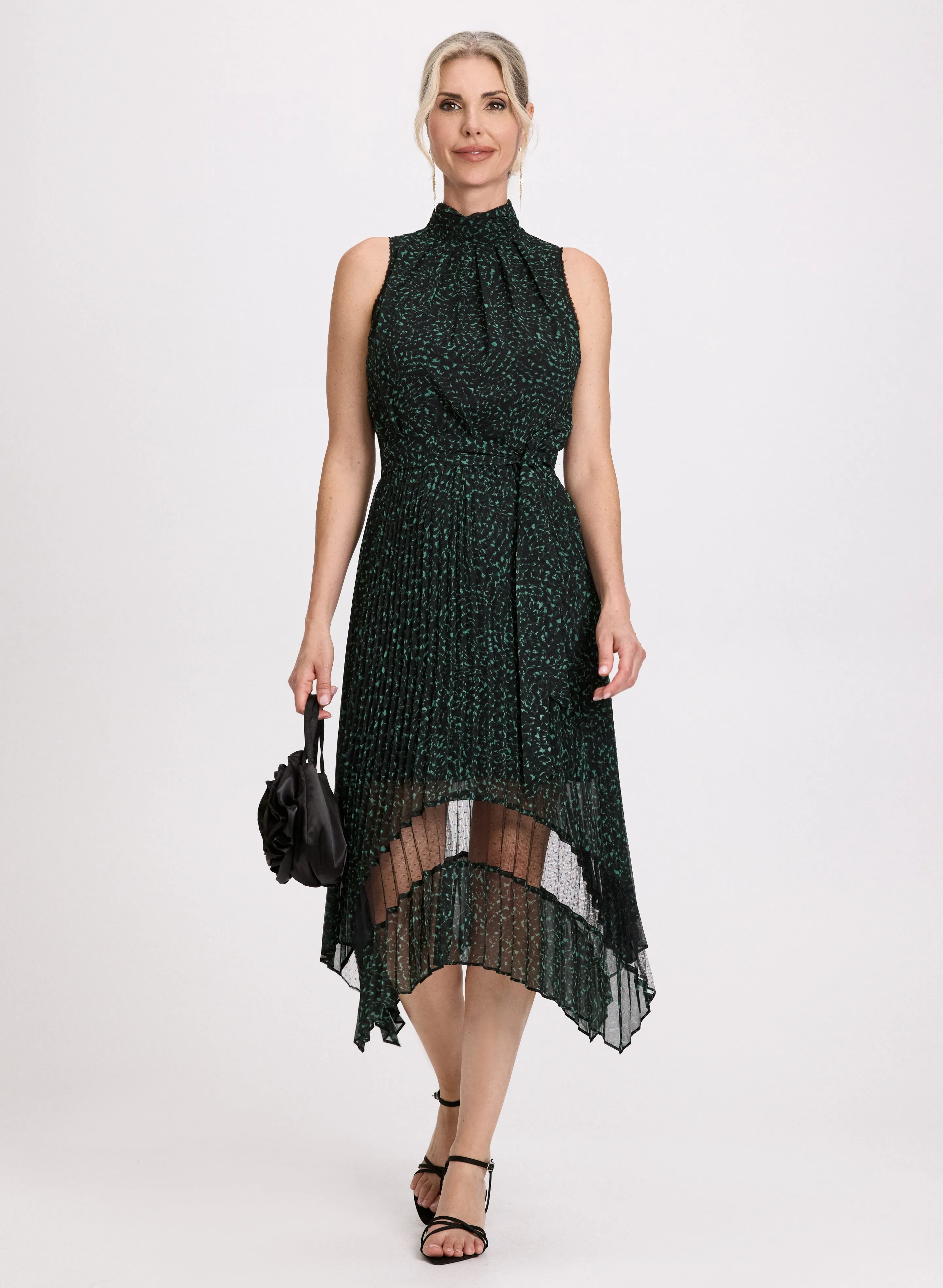 Geometric Print Midi Chiffon Dress sold by Laura