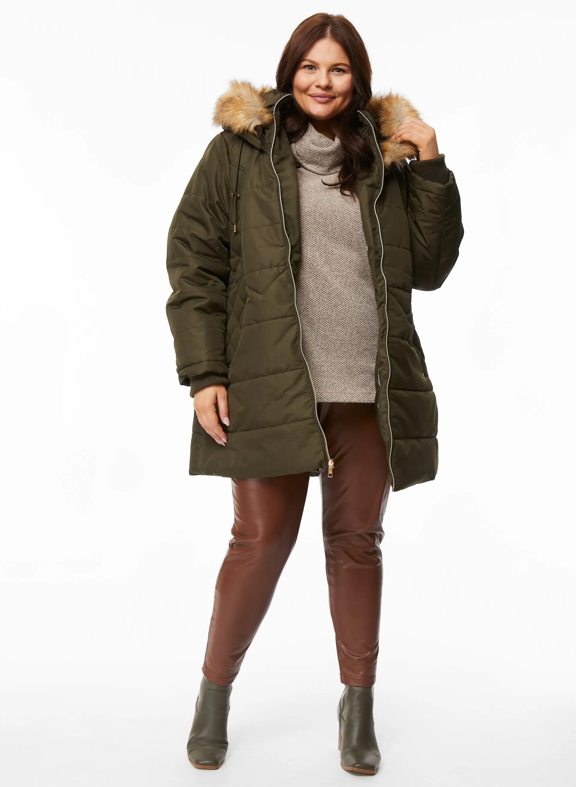 Vegan Down Quilted Coat sold by Laura product image thumbnail 3