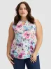 Sleeveless Floral Print Top sold by Laura
