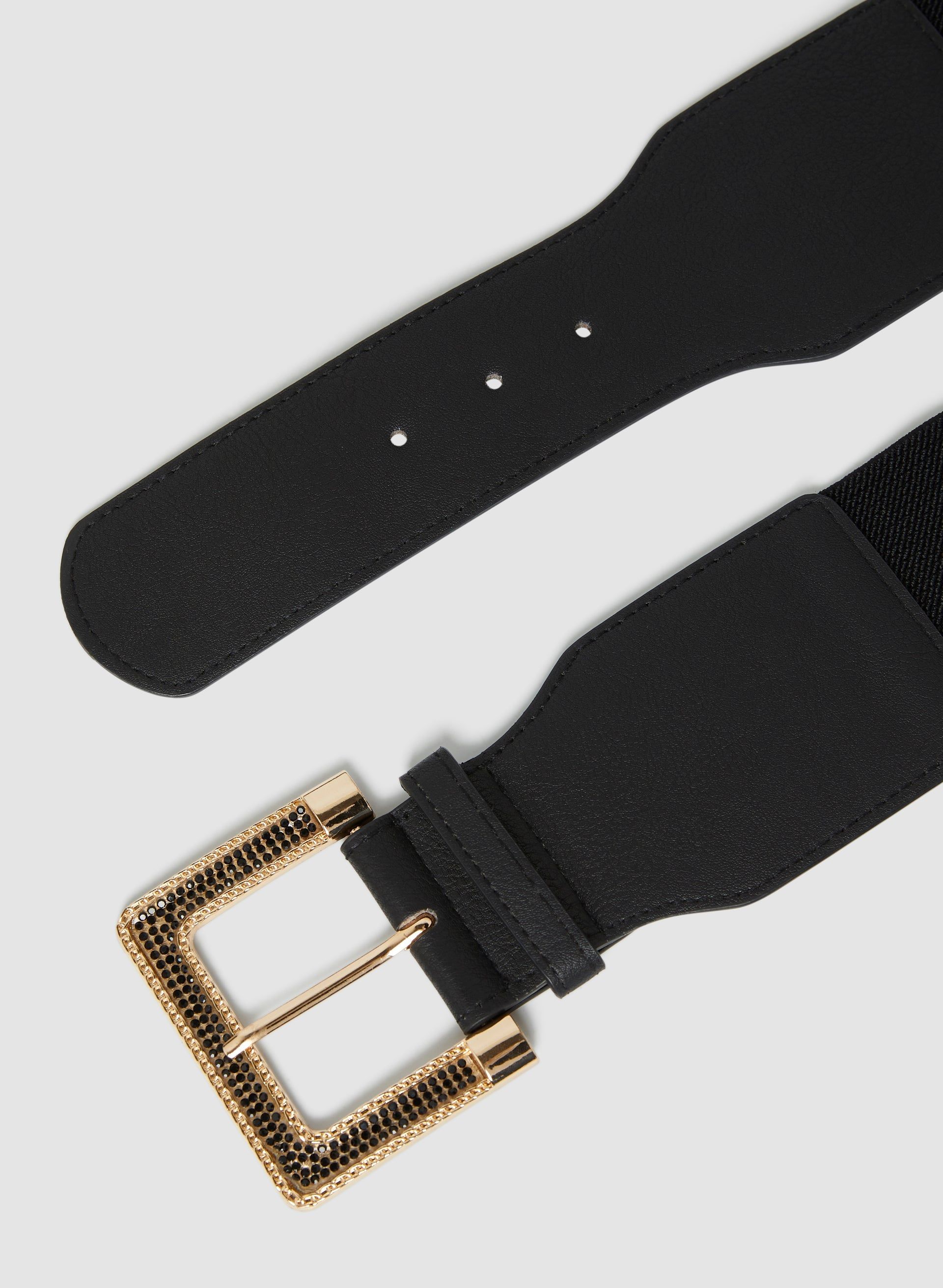 Wide Elastic Embellished Buckle Belt sold by Laura product image thumbnail 2