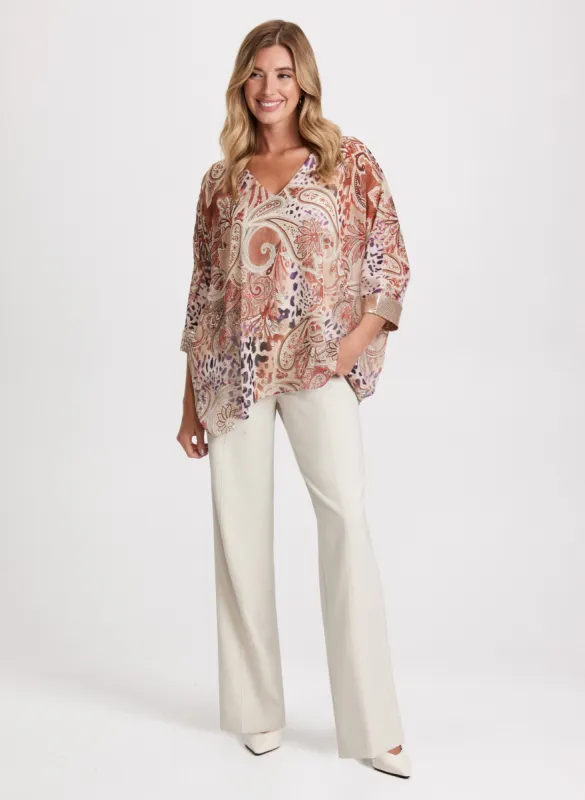 Paisley Print Blouse & Wide Leg Pants sold by Laura