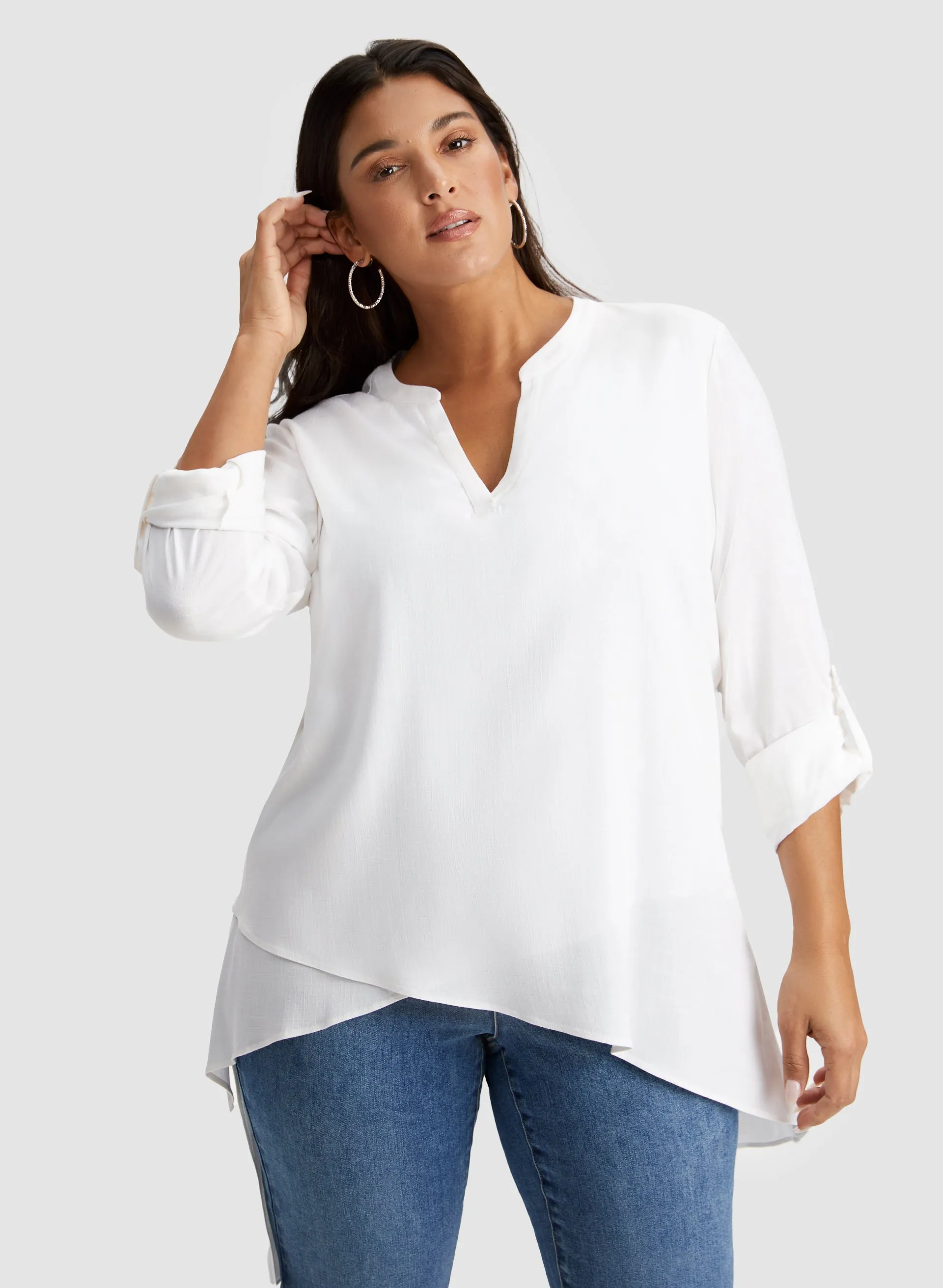 Joseph Ribkoff - Asymmetric Blouse sold by Laura