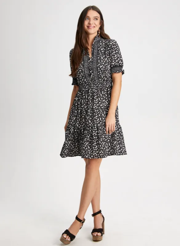 High V-Neck Floral Dress sold by Laura