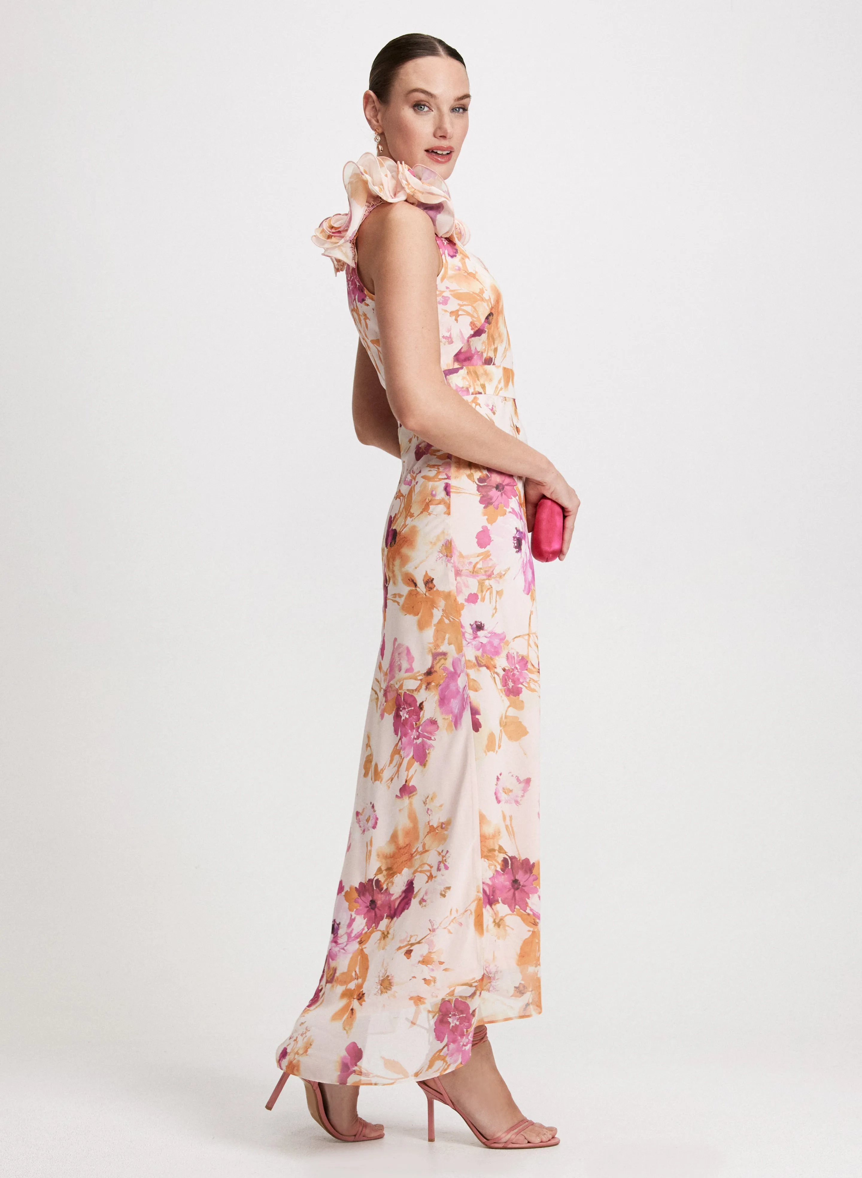 Ruffled Strap Floral Dress sold by Laura product image thumbnail 2