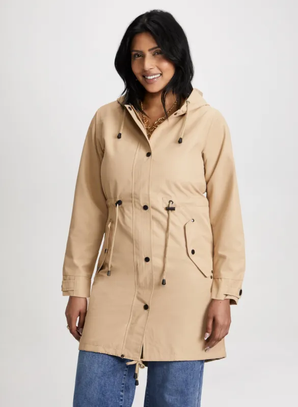 Hooded Utility Rain Jacket sold by Laura