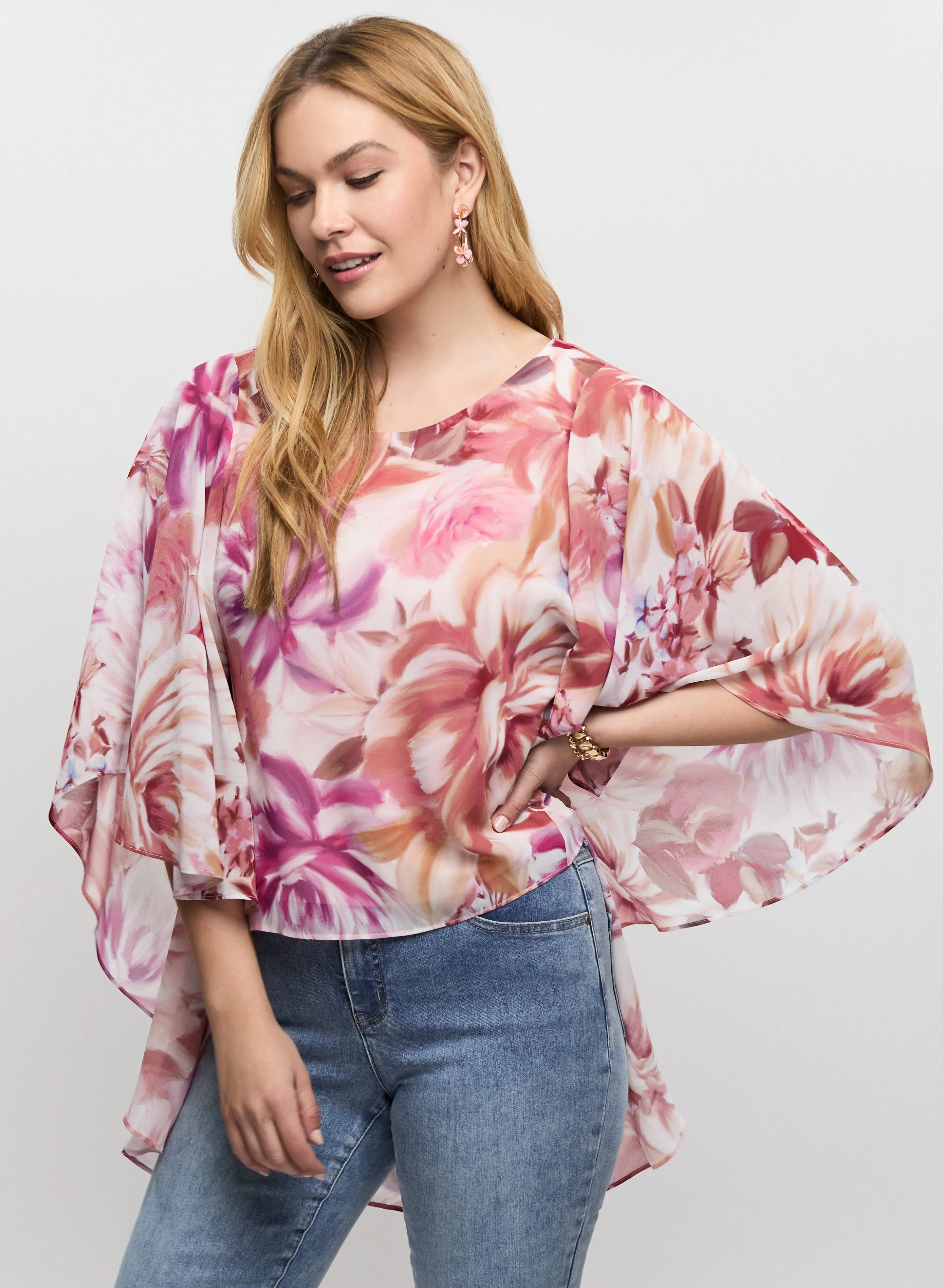 Flared Sleeve Floral Blouse sold by Laura product image thumbnail 2
