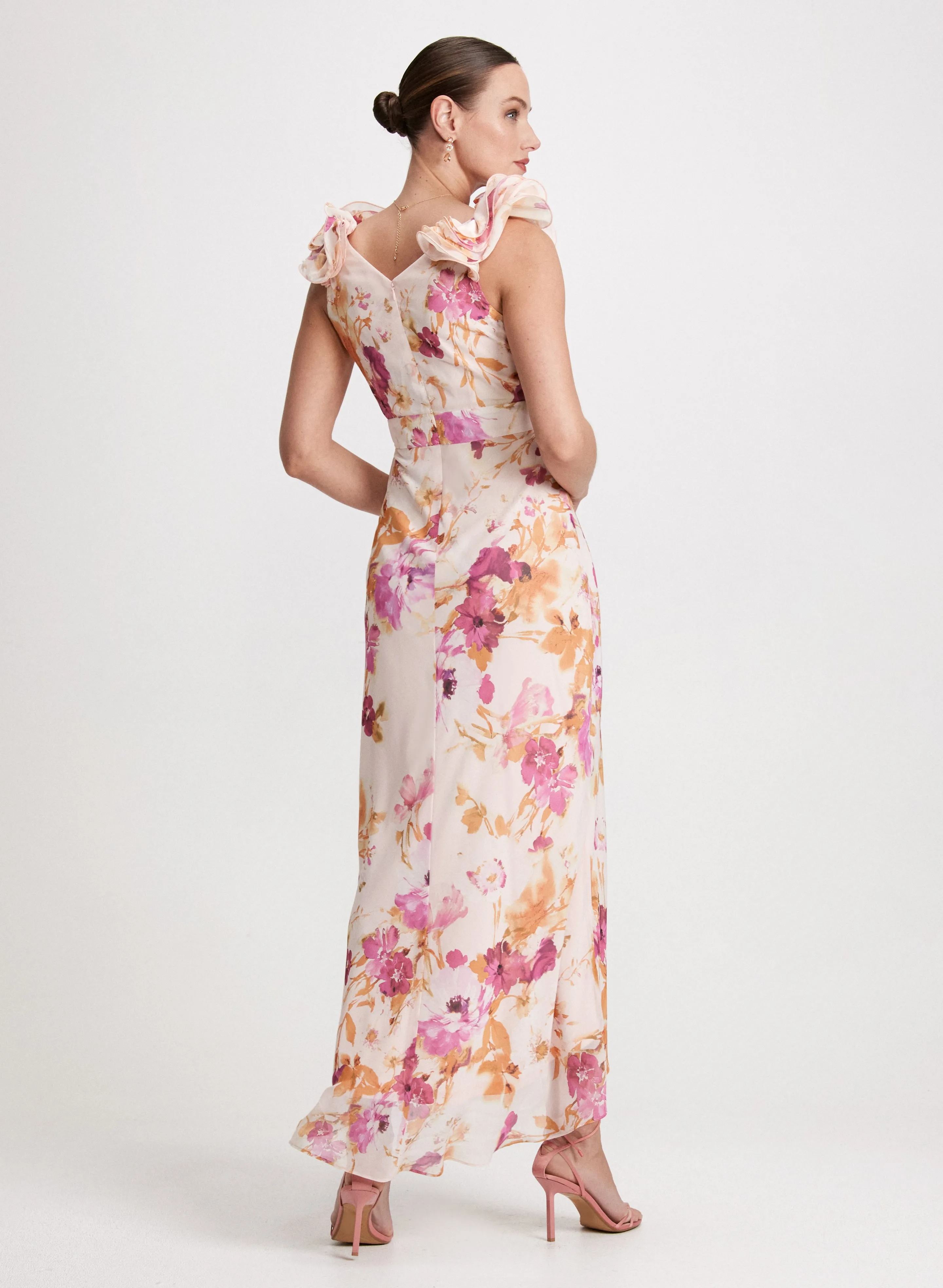 Ruffled Strap Floral Dress sold by Laura product image thumbnail 3