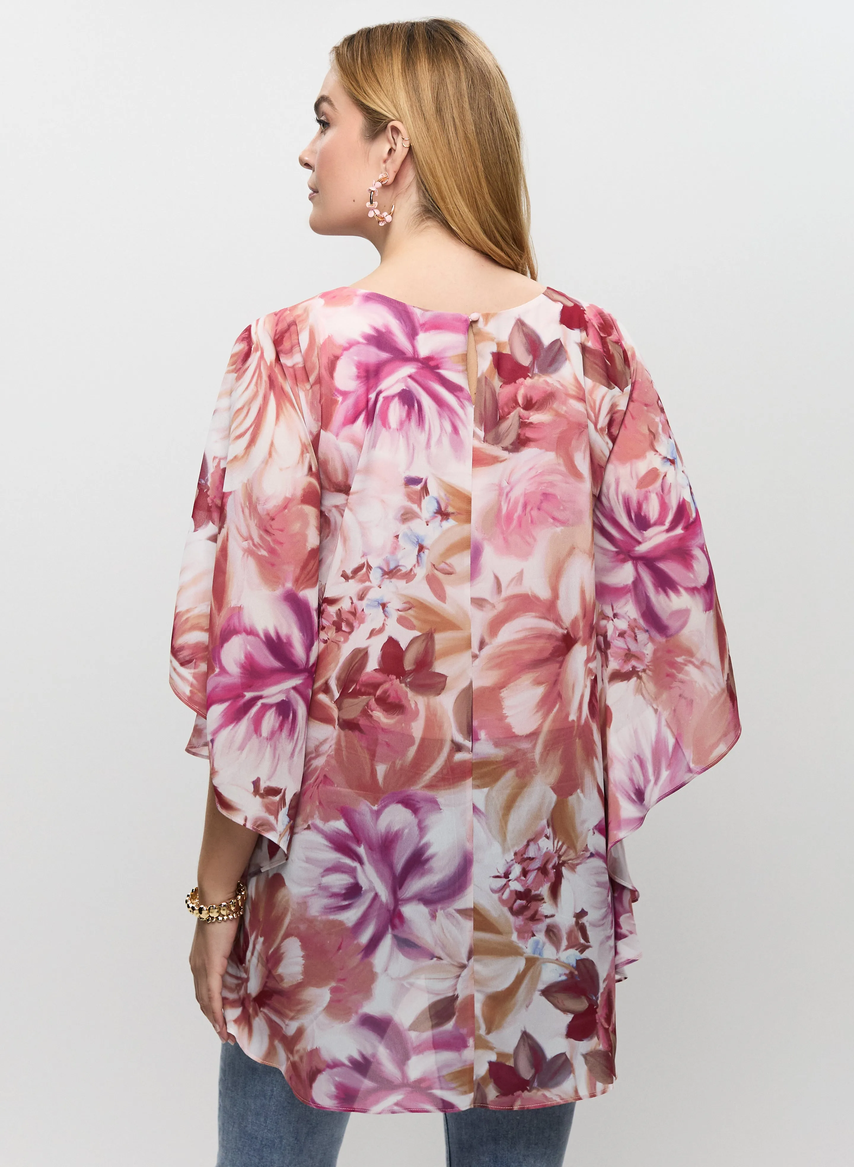 Flared Sleeve Floral Blouse sold by Laura product image thumbnail 4