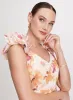 Ruffled Strap Floral Dress sold by Laura