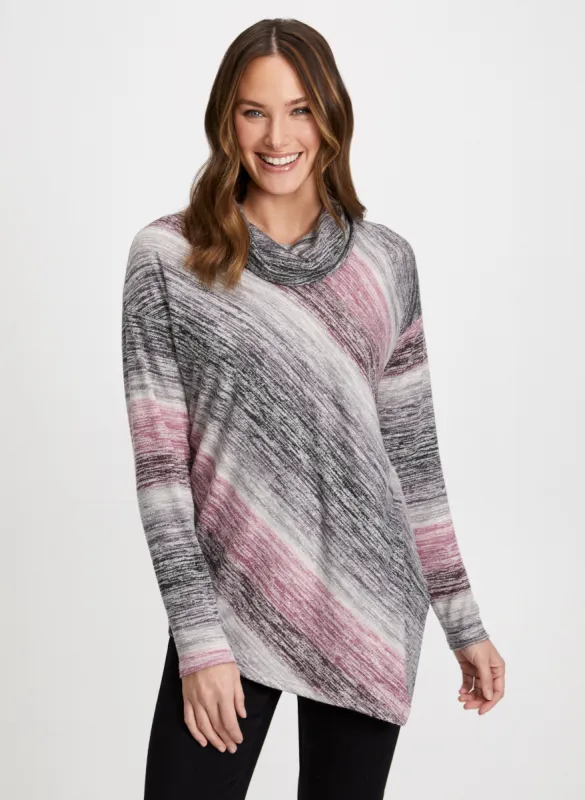 Asymmetric Stripe Print Top sold by Laura