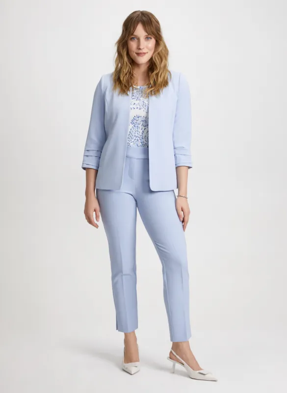 Pleated Sleeve Jacket & Slim Leg Ankle Pant sold by Laura
