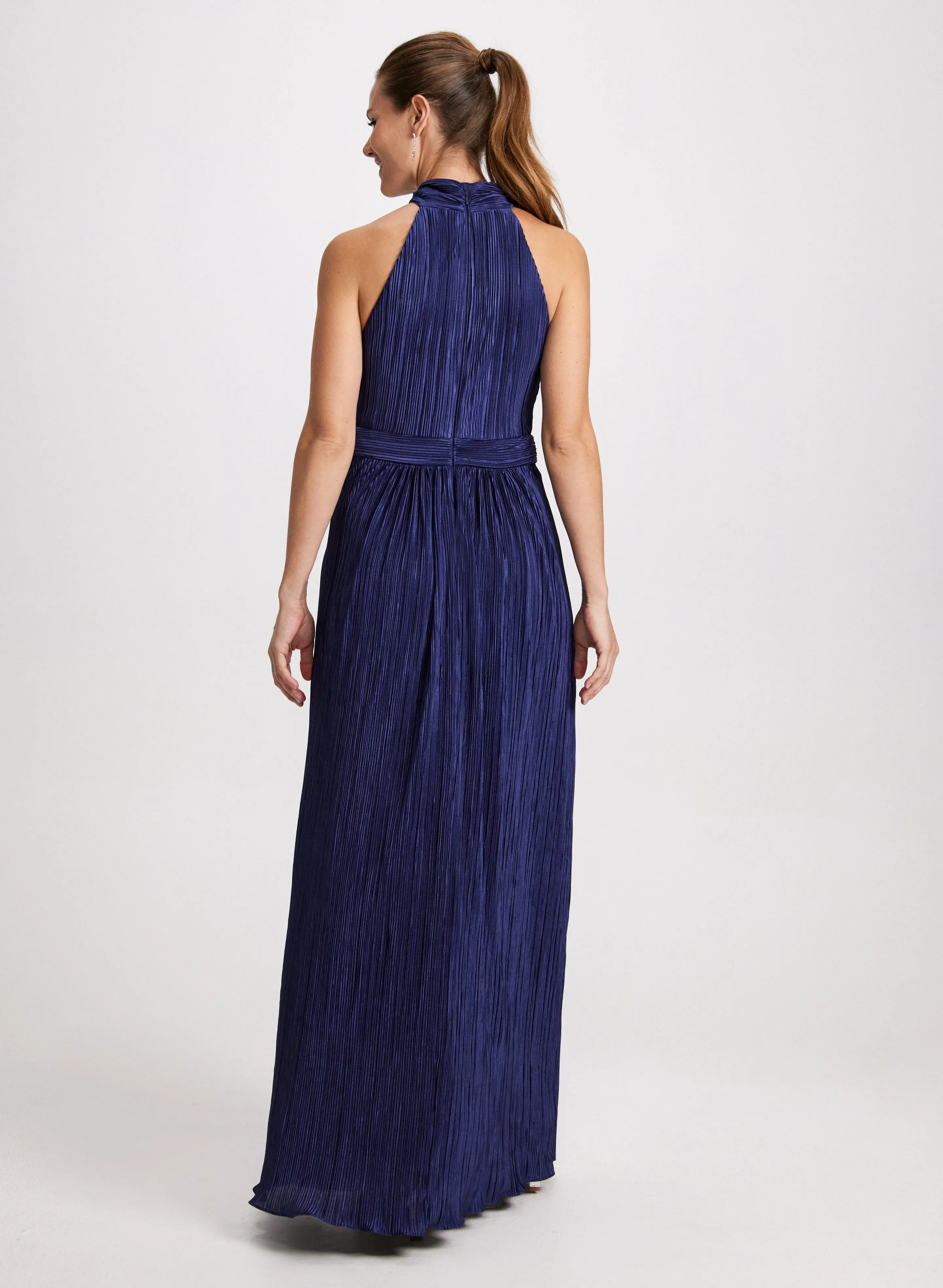 Pleated Satin Maxi Dress sold by Laura product image thumbnail 3