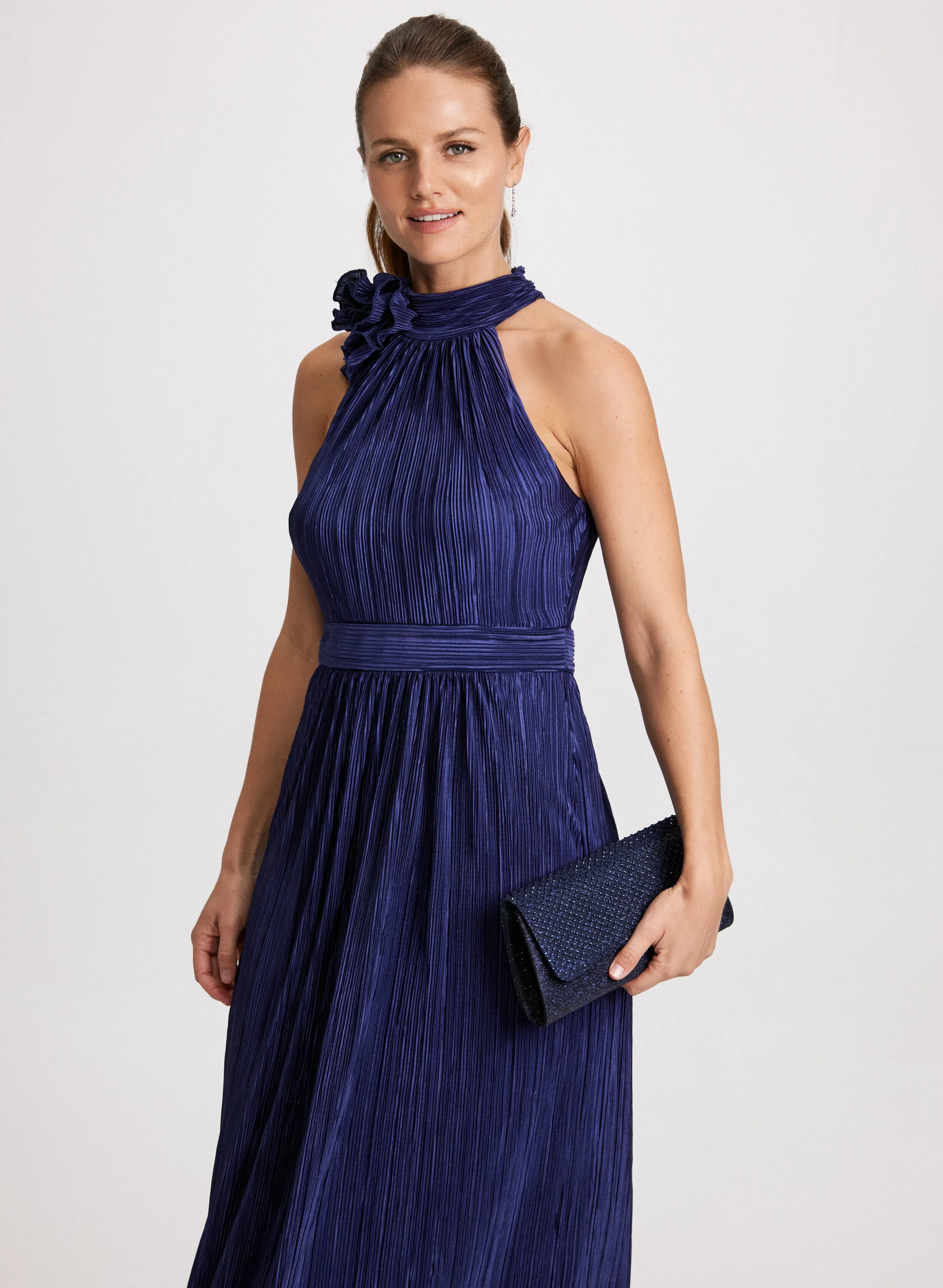 Pleated Satin Maxi Dress sold by Laura product image thumbnail 5