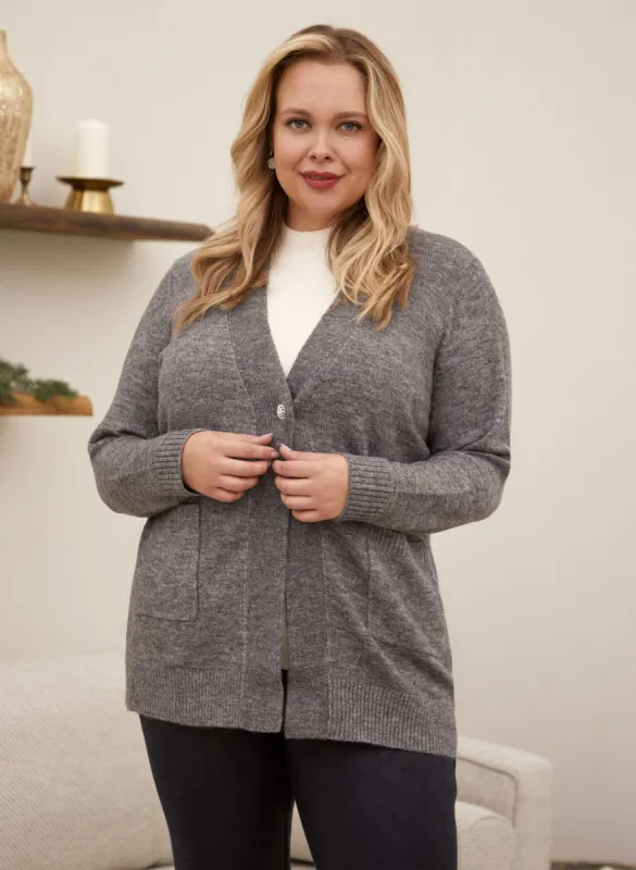 Rhinestone Button Cardigan sold by Laura
