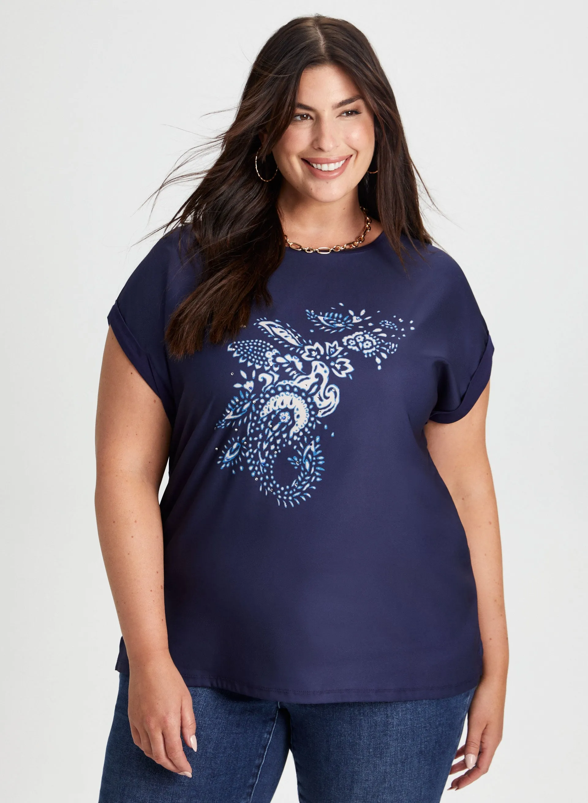 Paisley Print Tee sold by Laura product image thumbnail 5