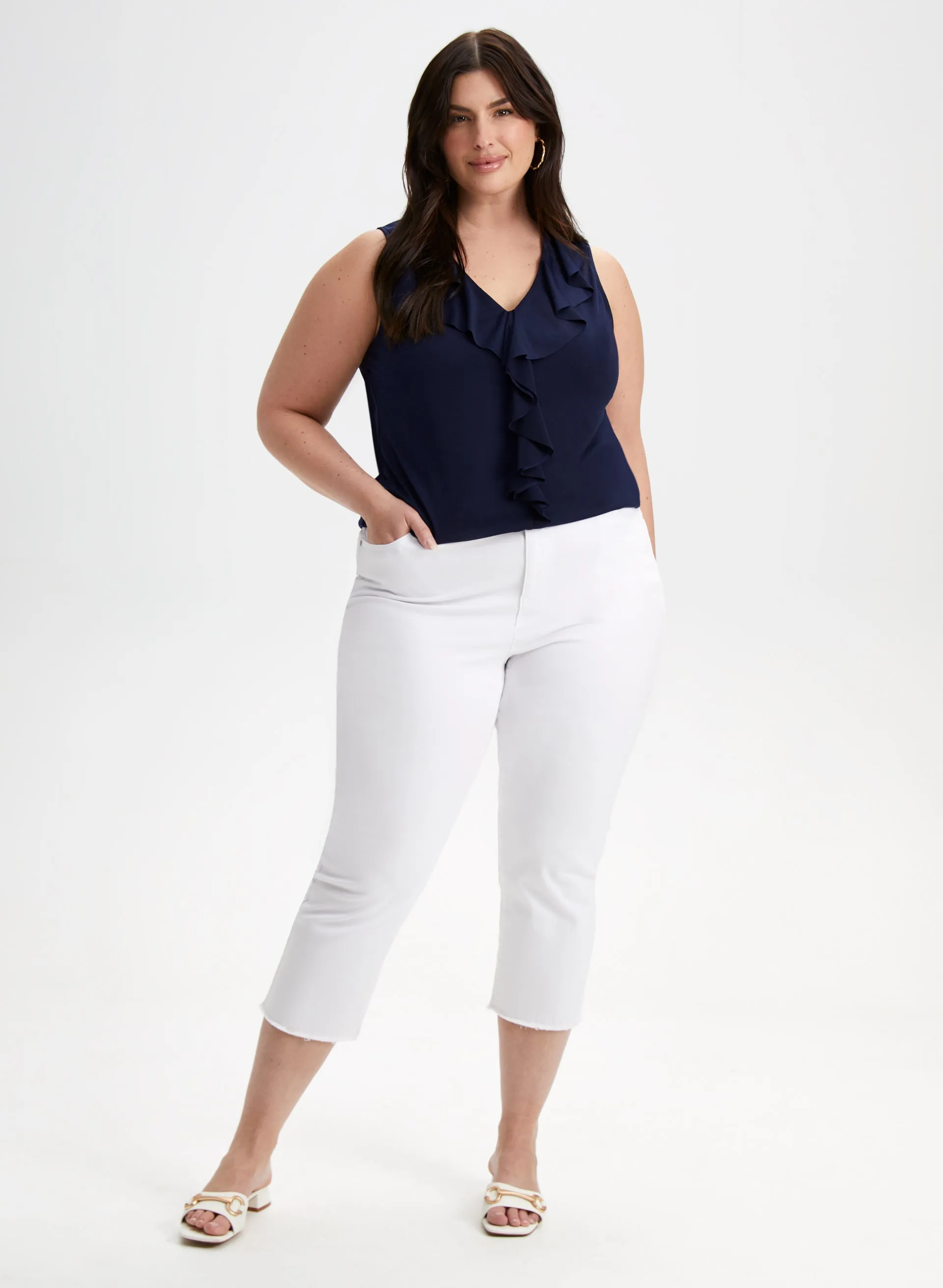 Cascading Ruffles Sleeveless Top sold by Laura product image thumbnail 3