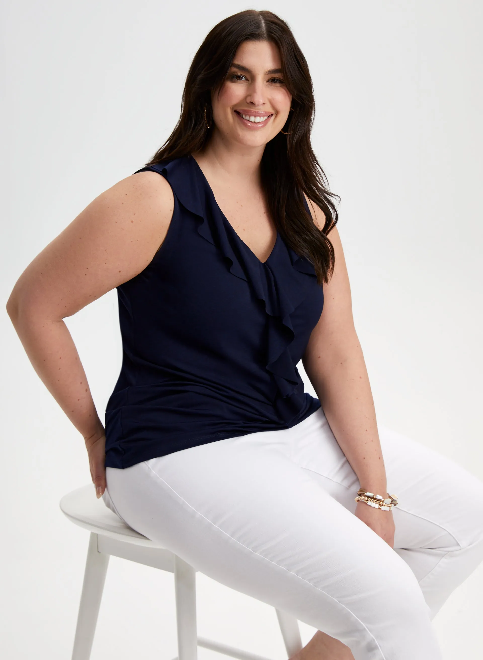 Cascading Ruffles Sleeveless Top sold by Laura product image thumbnail 5