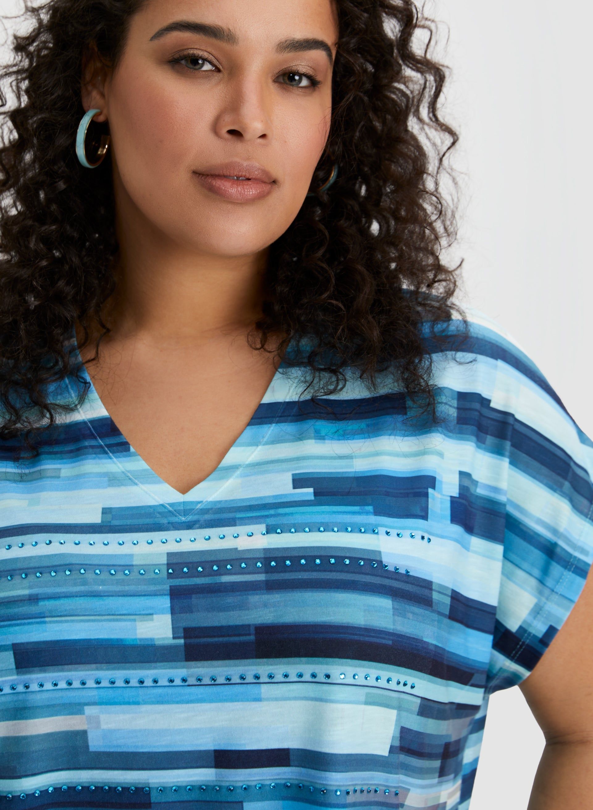 Embellished Geometric Print Tee sold by Laura product image thumbnail 3