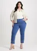 Braided Trim Jacket & Frayed Capri Jeans sold by Laura