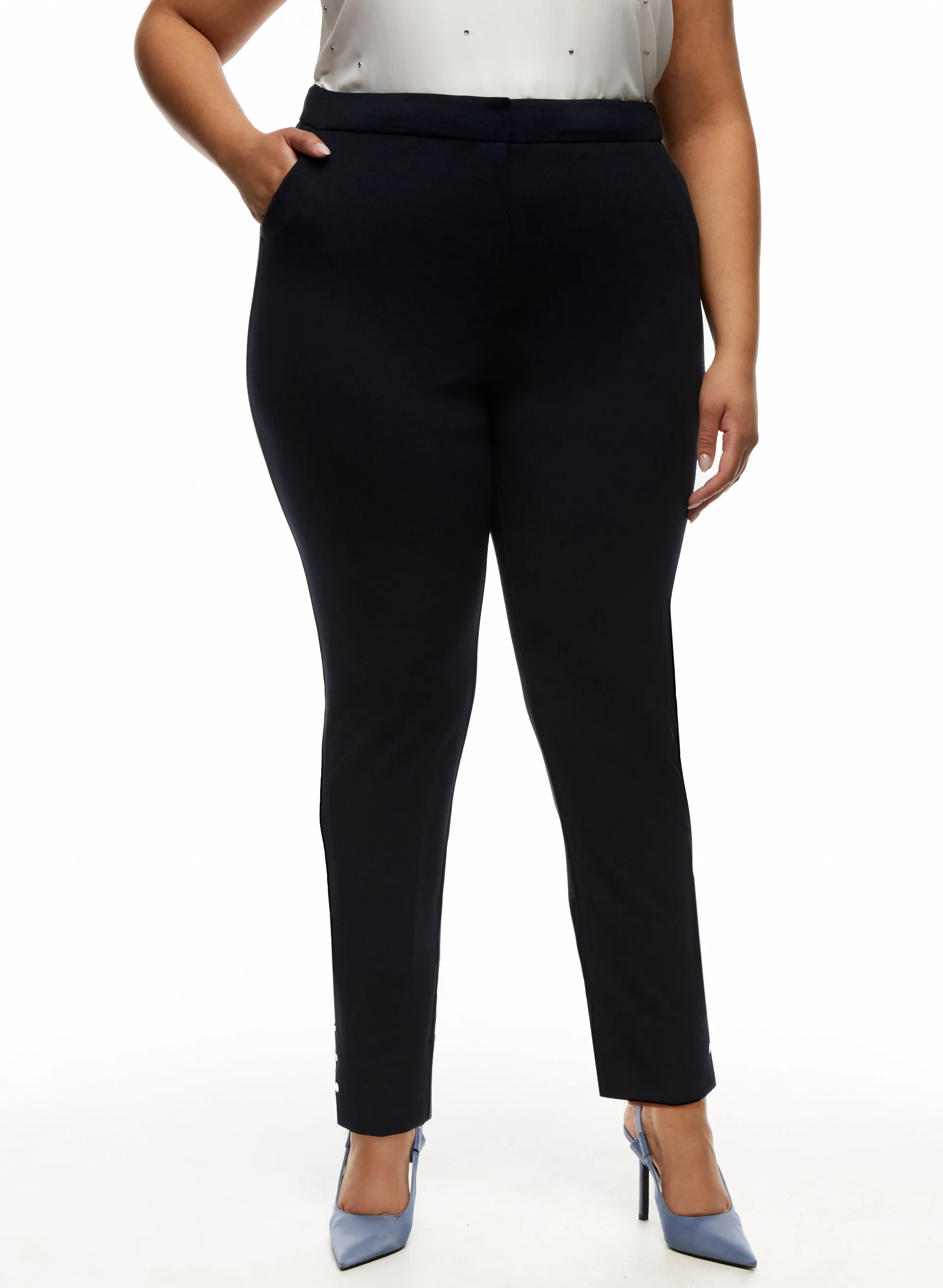 Stud Detail Slim Leg Pants sold by Laura