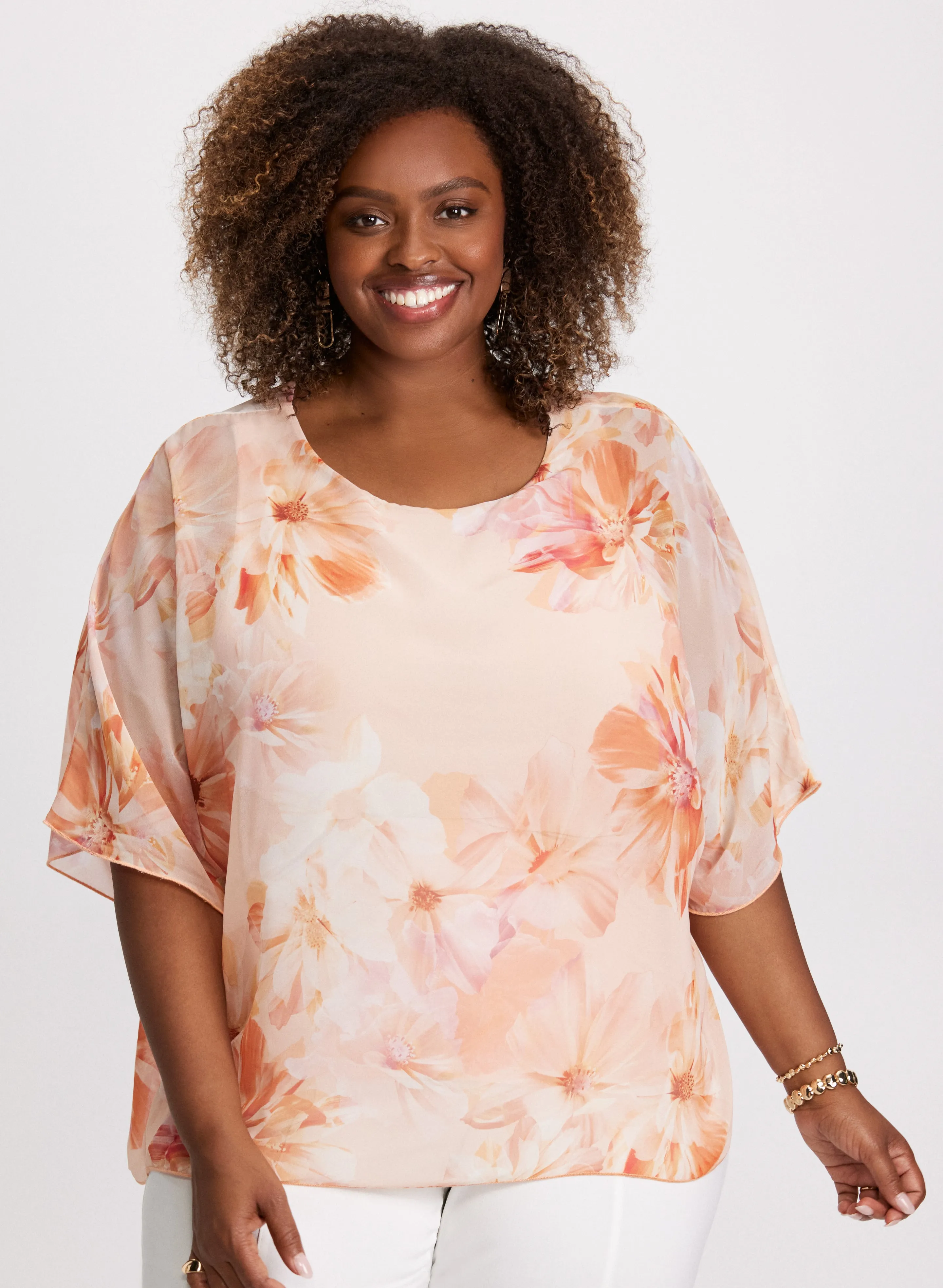Crew Neck Floral Print Blouse sold by Laura product image thumbnail 5