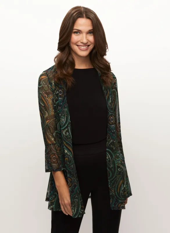 Paisley Print Open Front Top sold by Laura