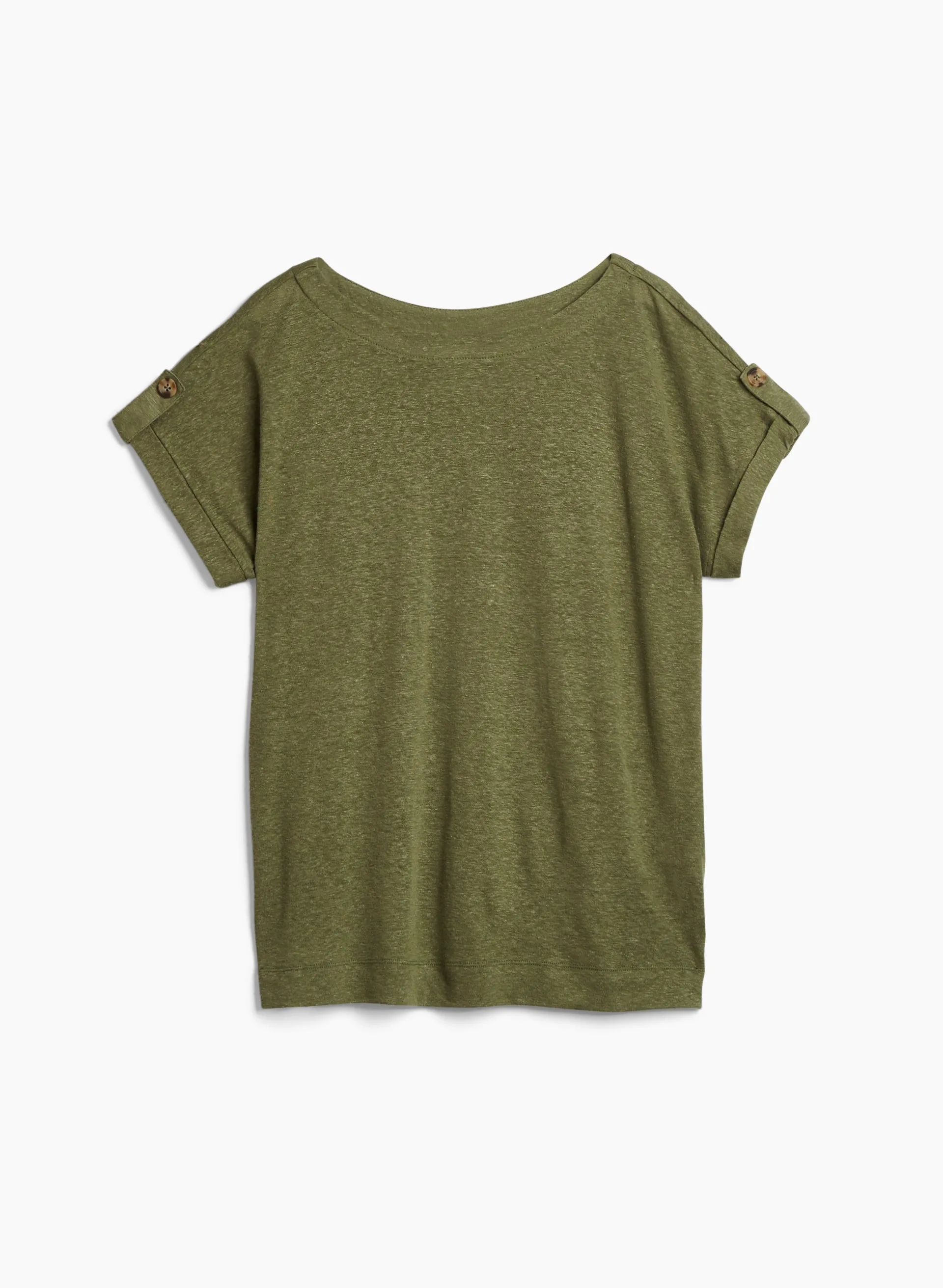 Boatneck Linen-Blend Tee sold by Laura product image thumbnail 5