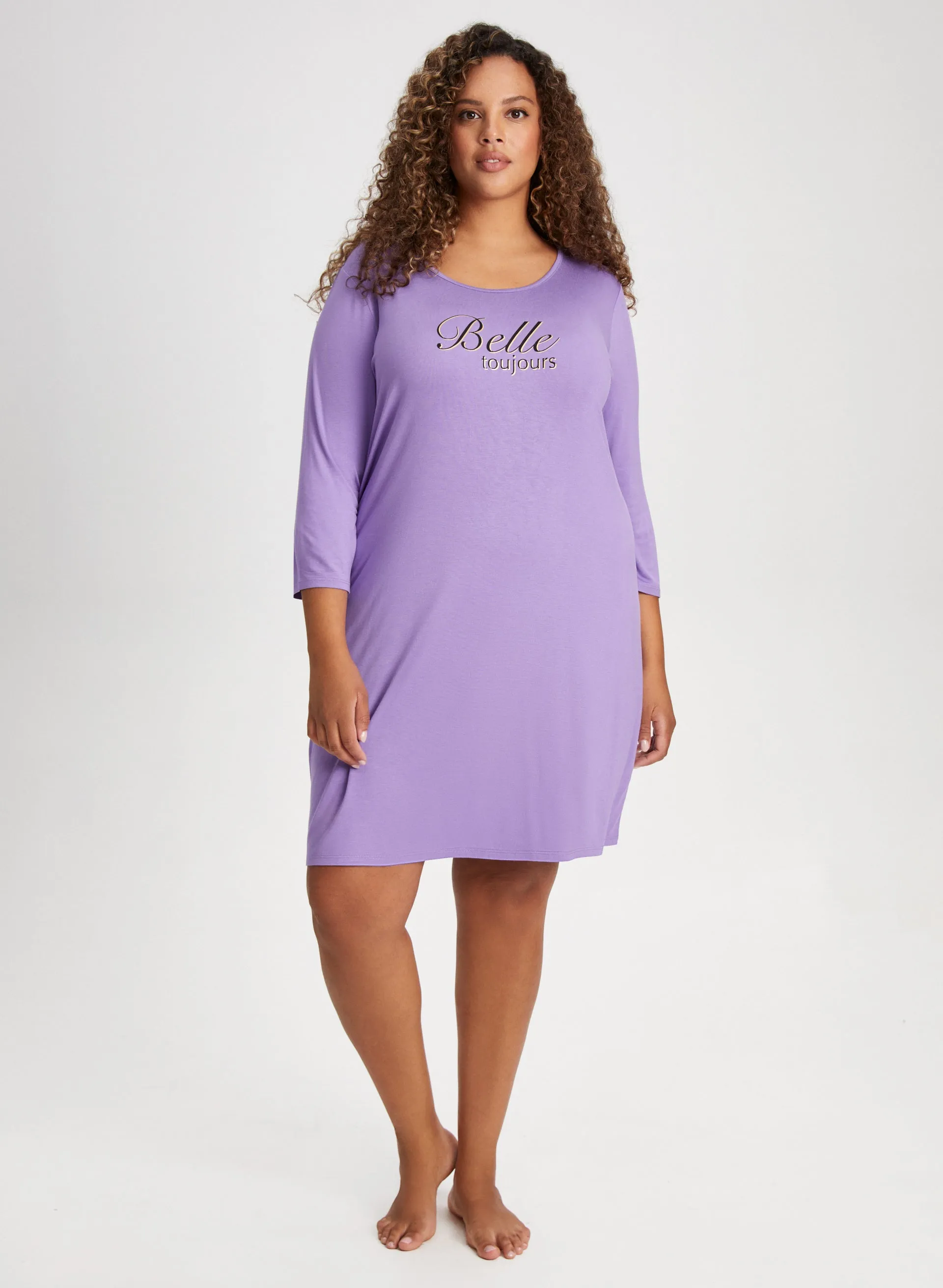Slogan Print Nightshirt sold by Laura product image thumbnail 5