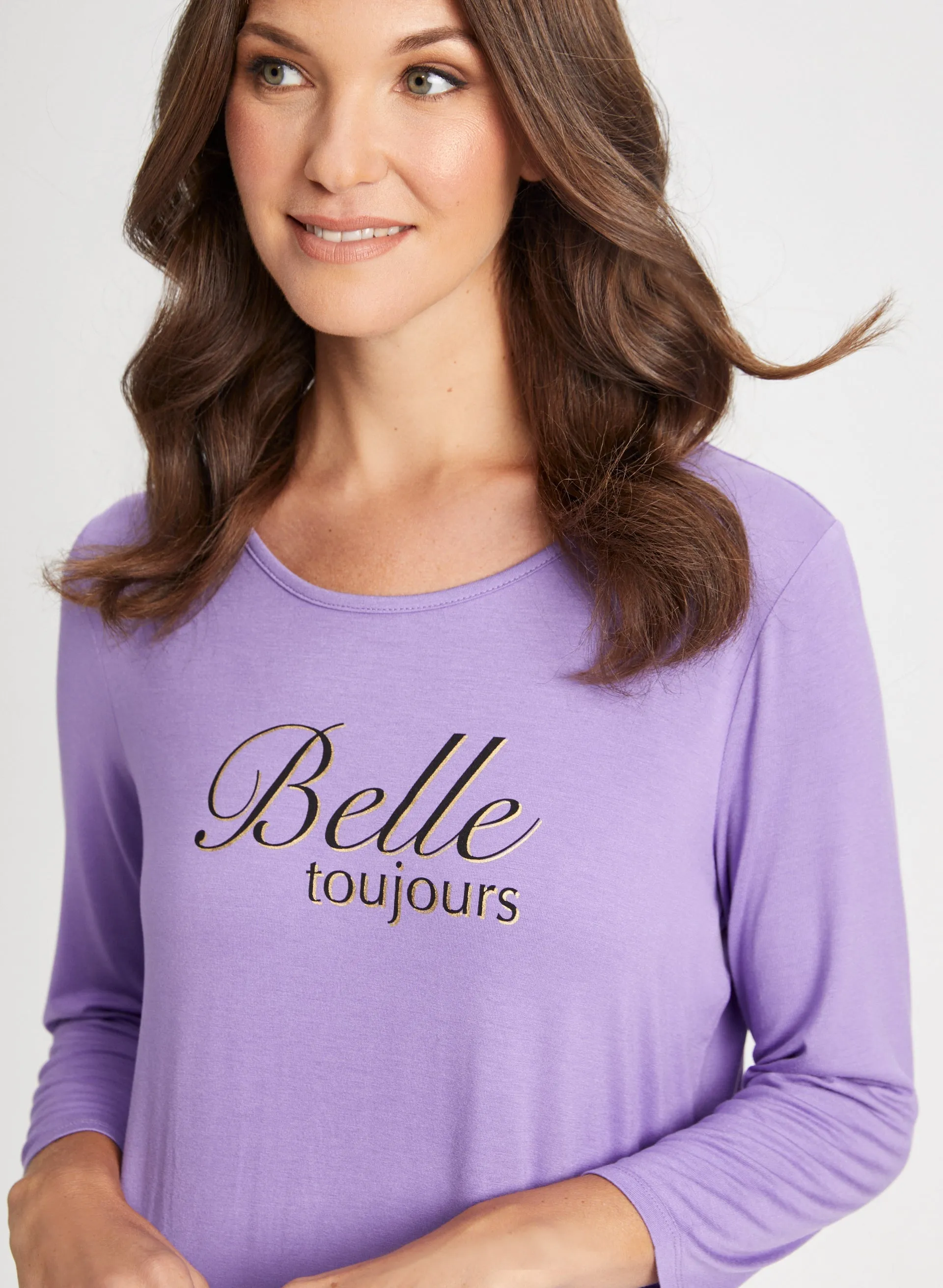 Slogan Print Nightshirt sold by Laura product image thumbnail 4