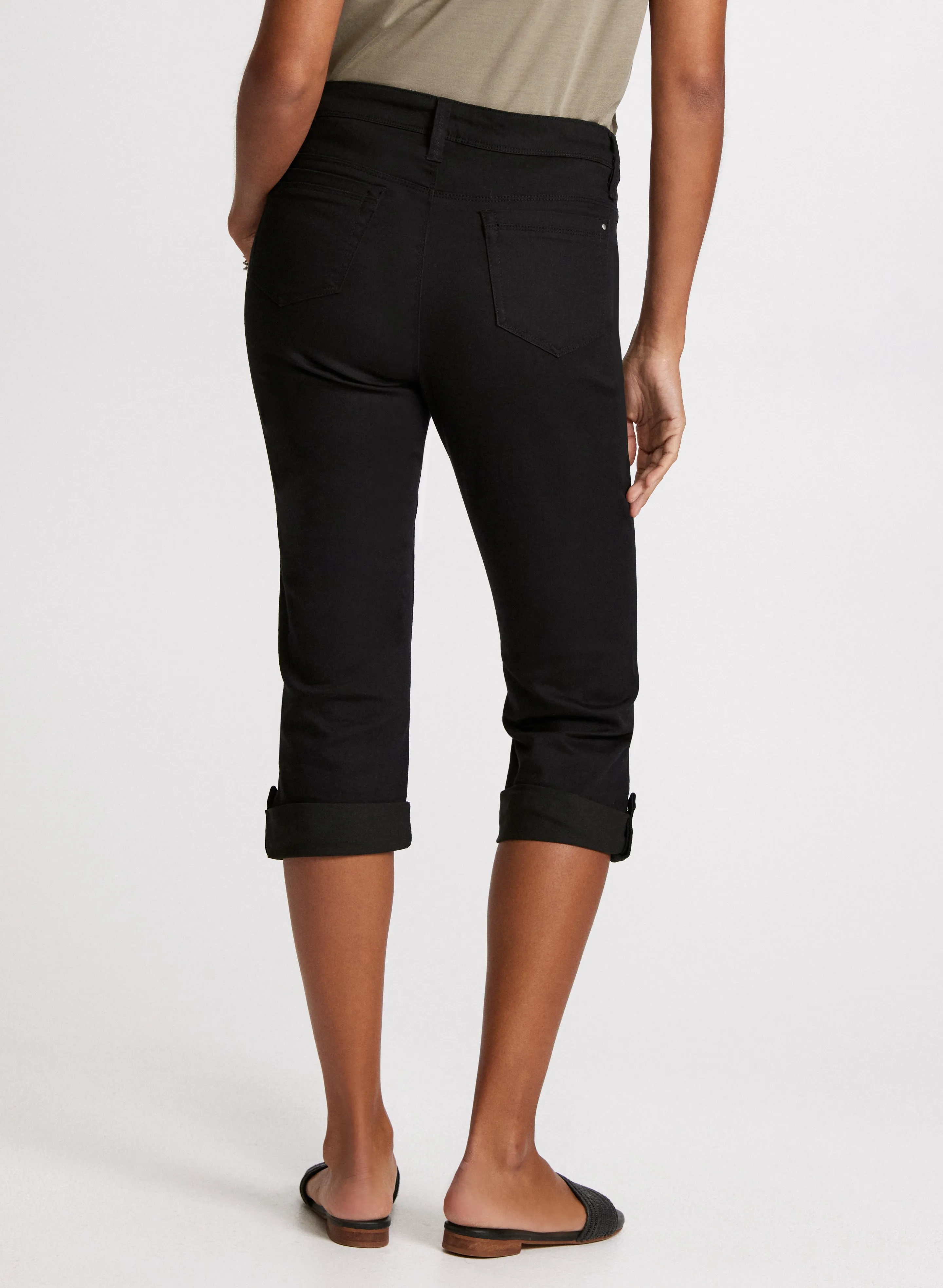 Button & Tab Hem Denim Capris sold by Laura product image thumbnail 2