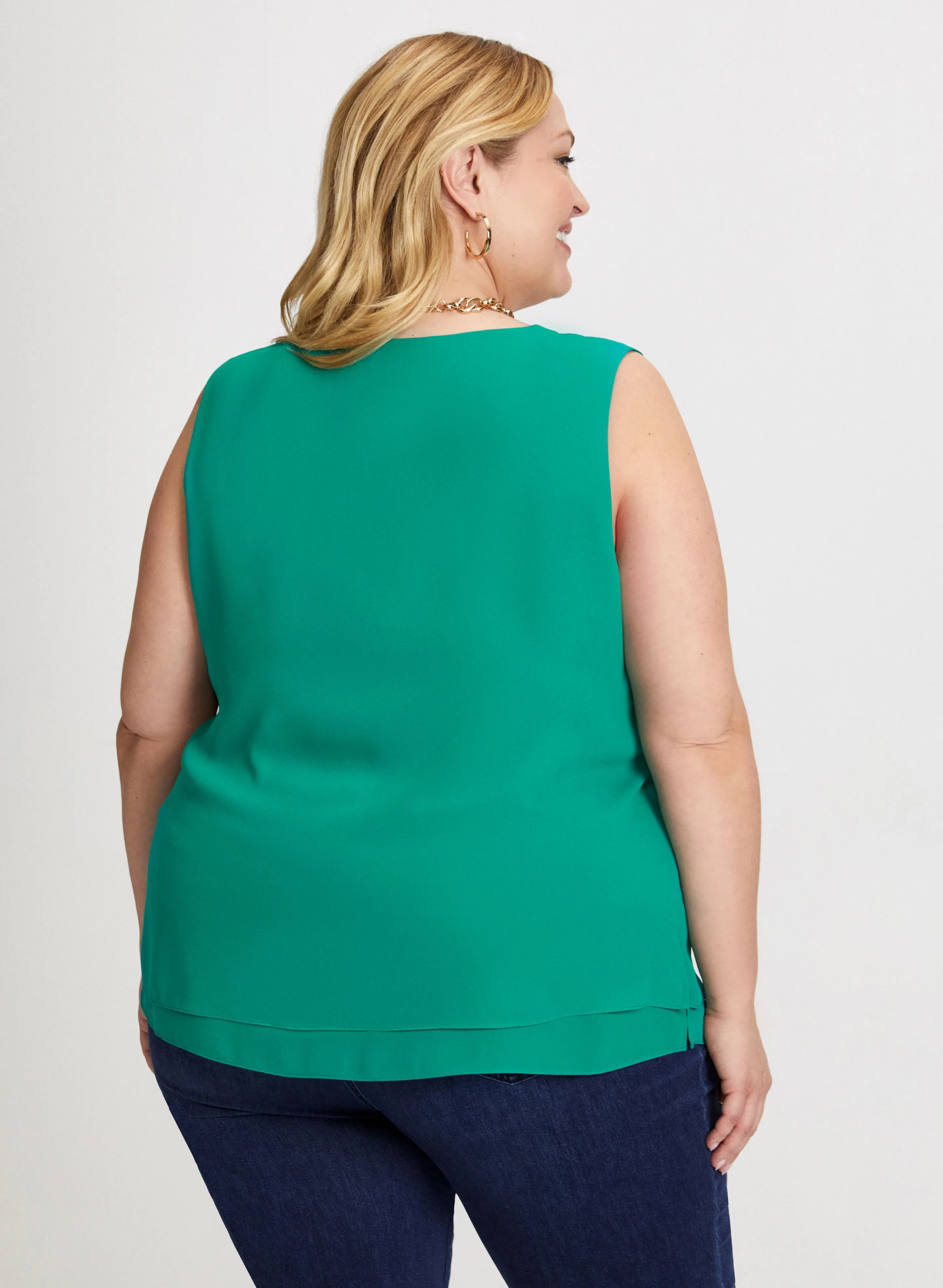 Sleeveless V-Neck Blouse sold by Laura product image thumbnail 4