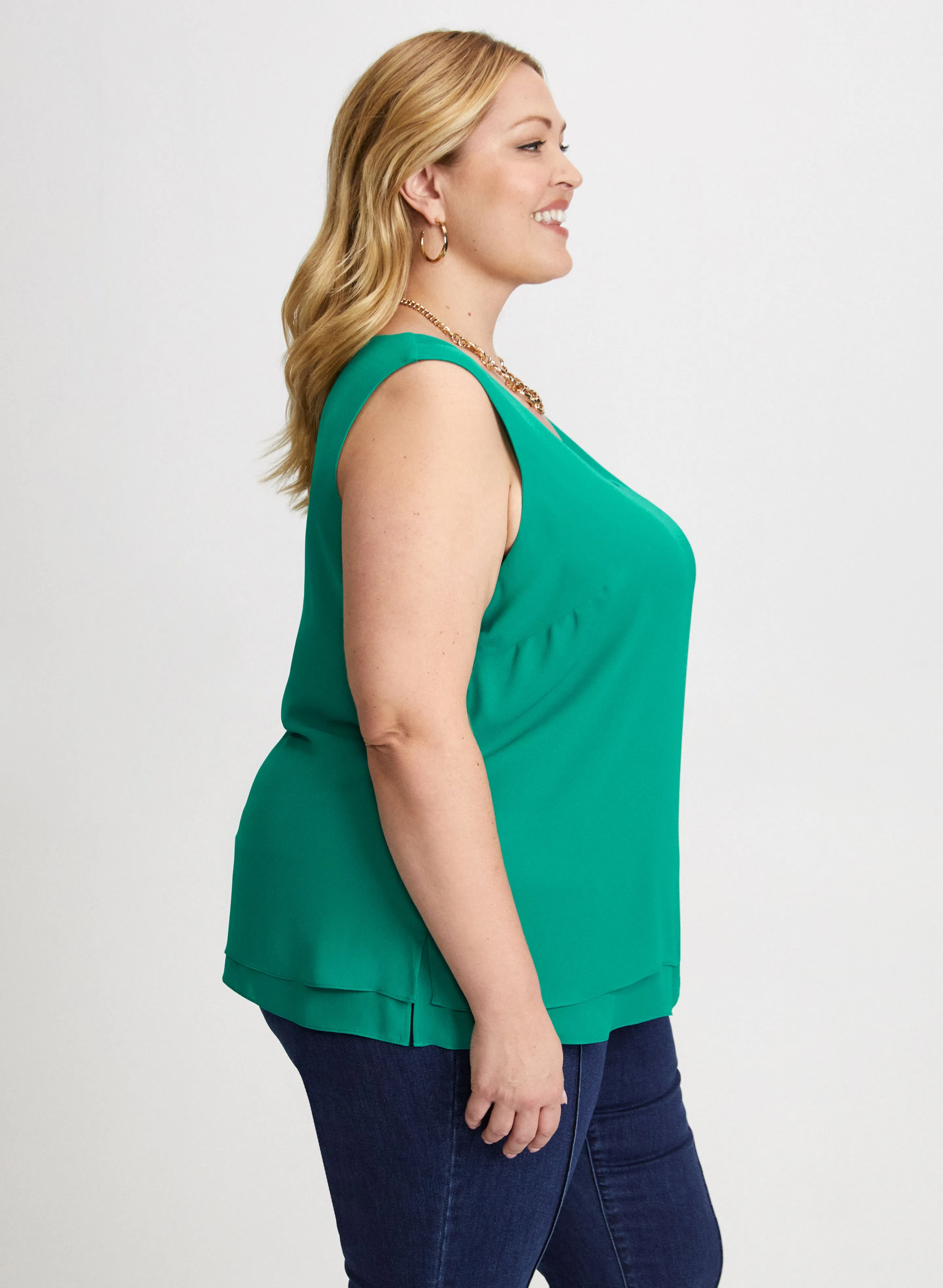 Sleeveless V-Neck Blouse sold by Laura product image thumbnail 2