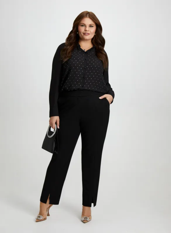 Rhinestone Detail Shirt & City Fit Pants sold by Laura