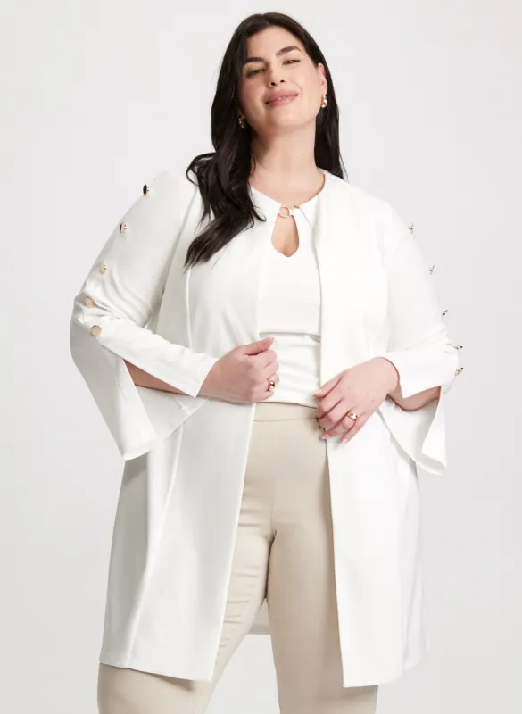 Embellished 3/4 Sleeves Cover-Up sold by Laura