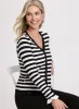 Striped Flared-Cuff Cardigan sold by Laura