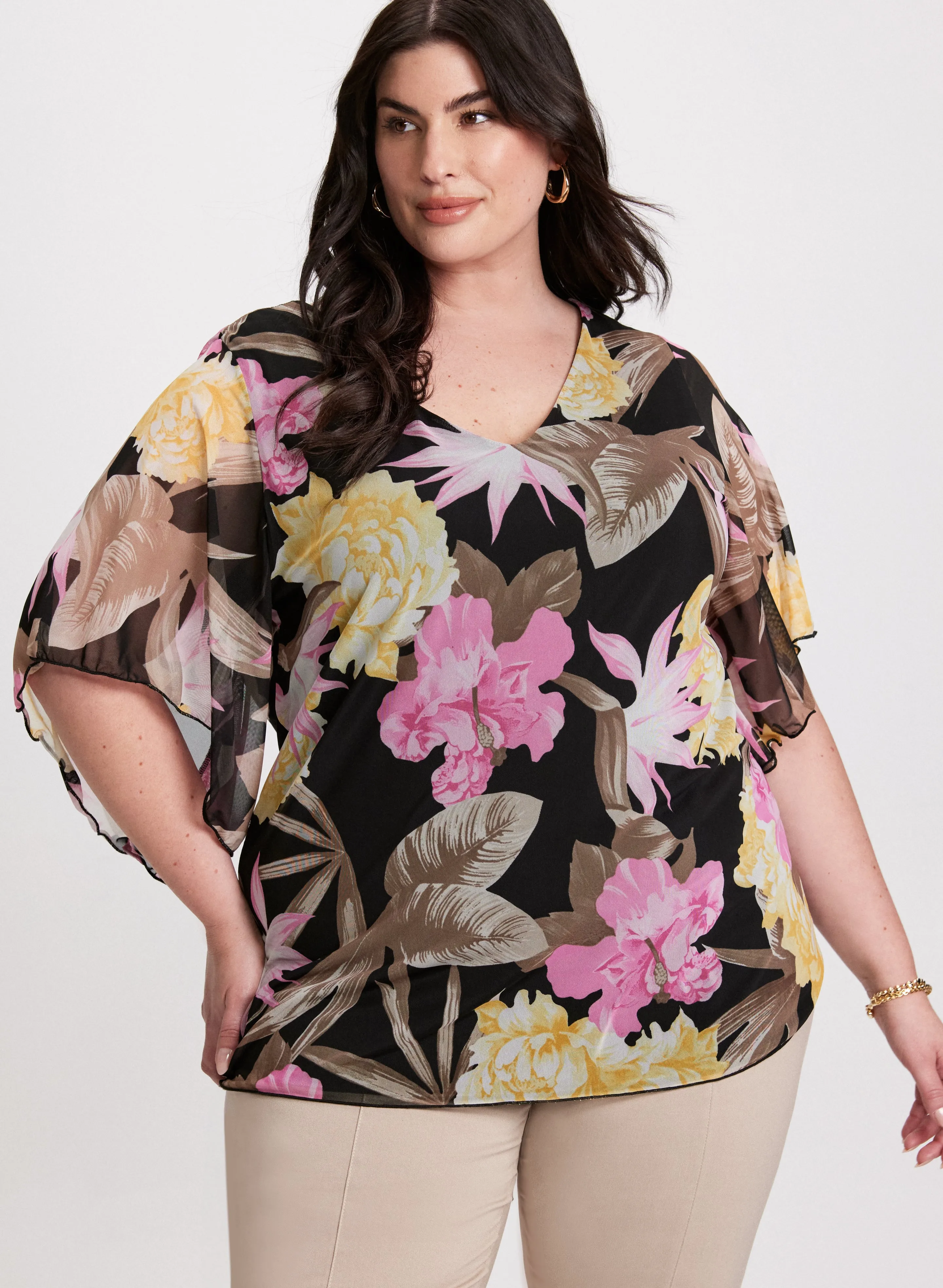 Floral Mesh Blouse sold by Laura