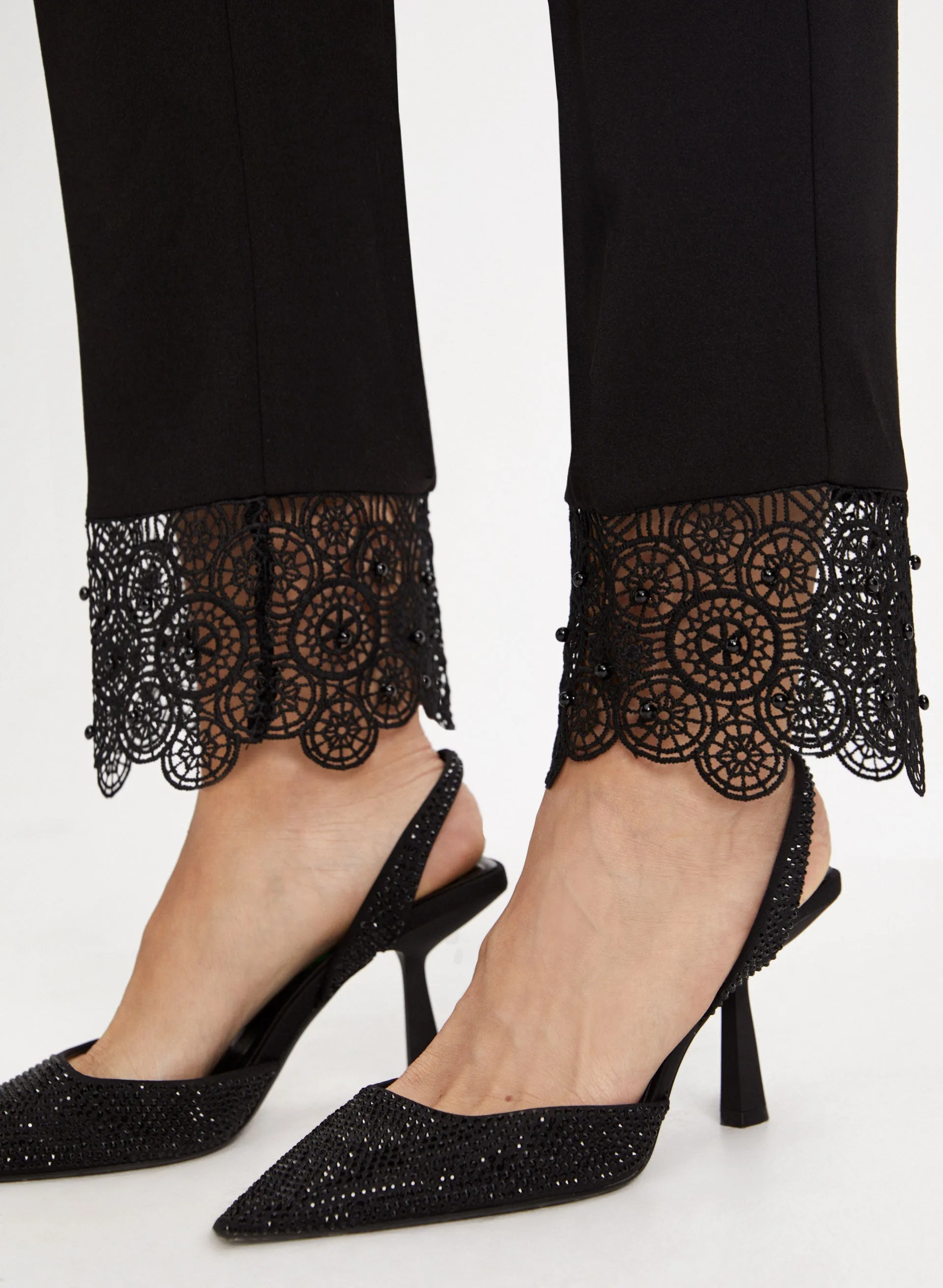 Lace Trim Straight Leg Pants sold by Laura product image thumbnail 4