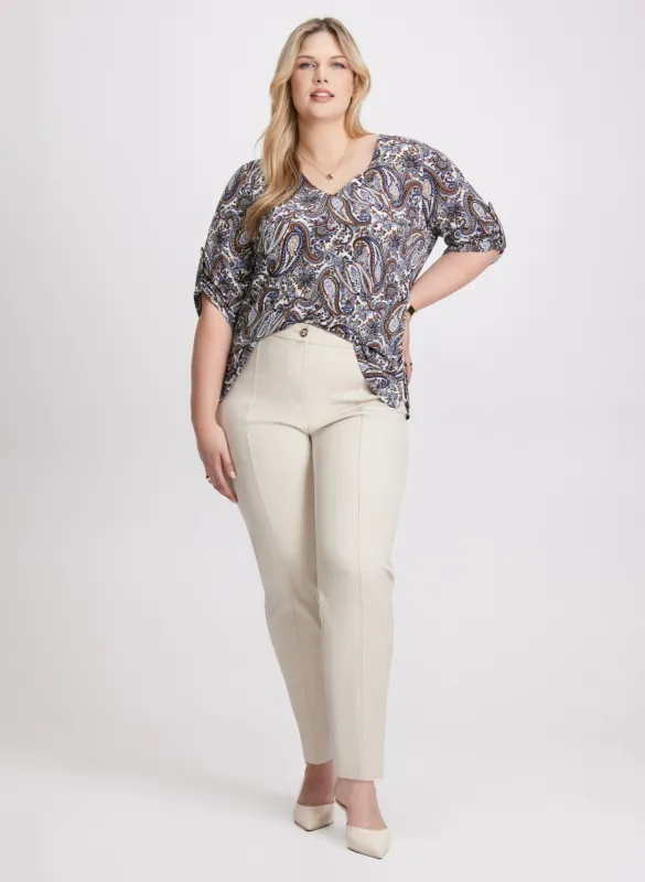 Paisley Print Top & Slim Leg Pants sold by Laura