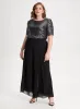 Sequin Shirred Sleeve Top sold by Laura