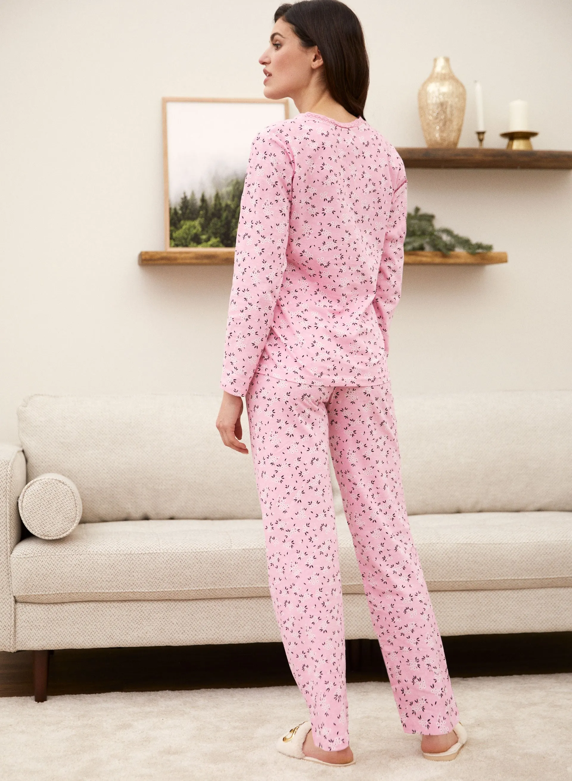 Floral Print Cotton Pyjama Set sold by Laura product image thumbnail 4