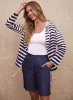 Charlie B - Striped Linen Duster Jacket sold by Laura