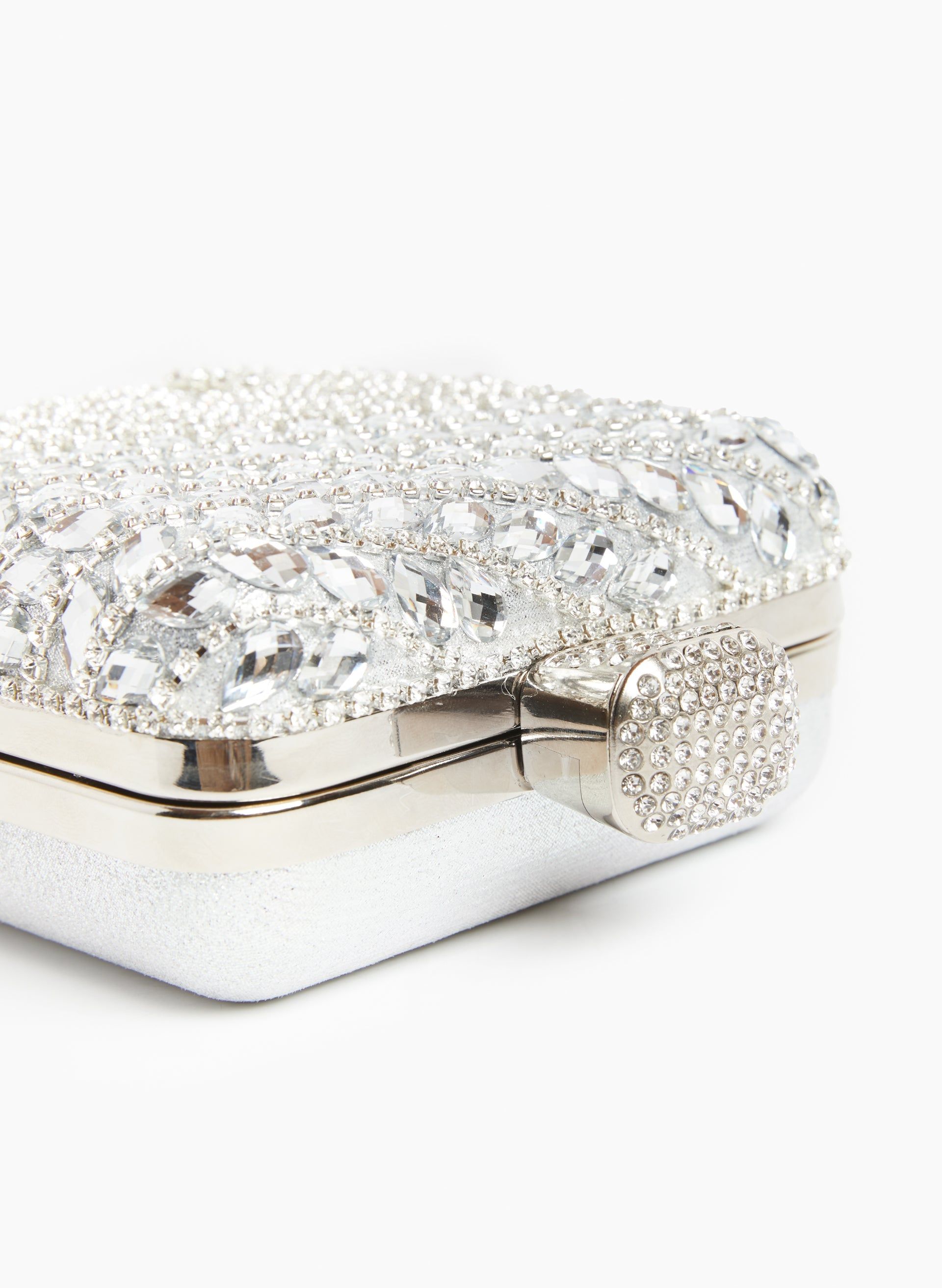 Square Crystal Cascade Clutch sold by Laura product image thumbnail 3