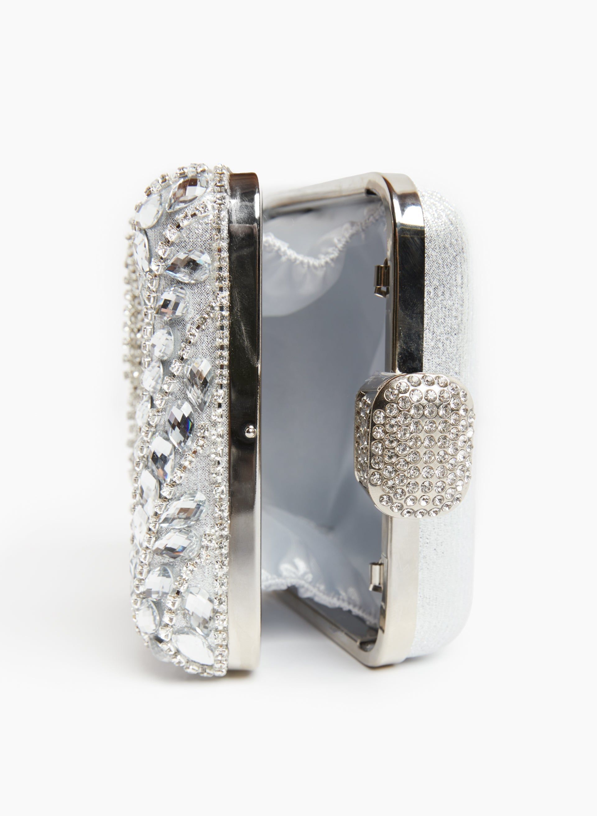 Square Crystal Cascade Clutch sold by Laura product image thumbnail 4