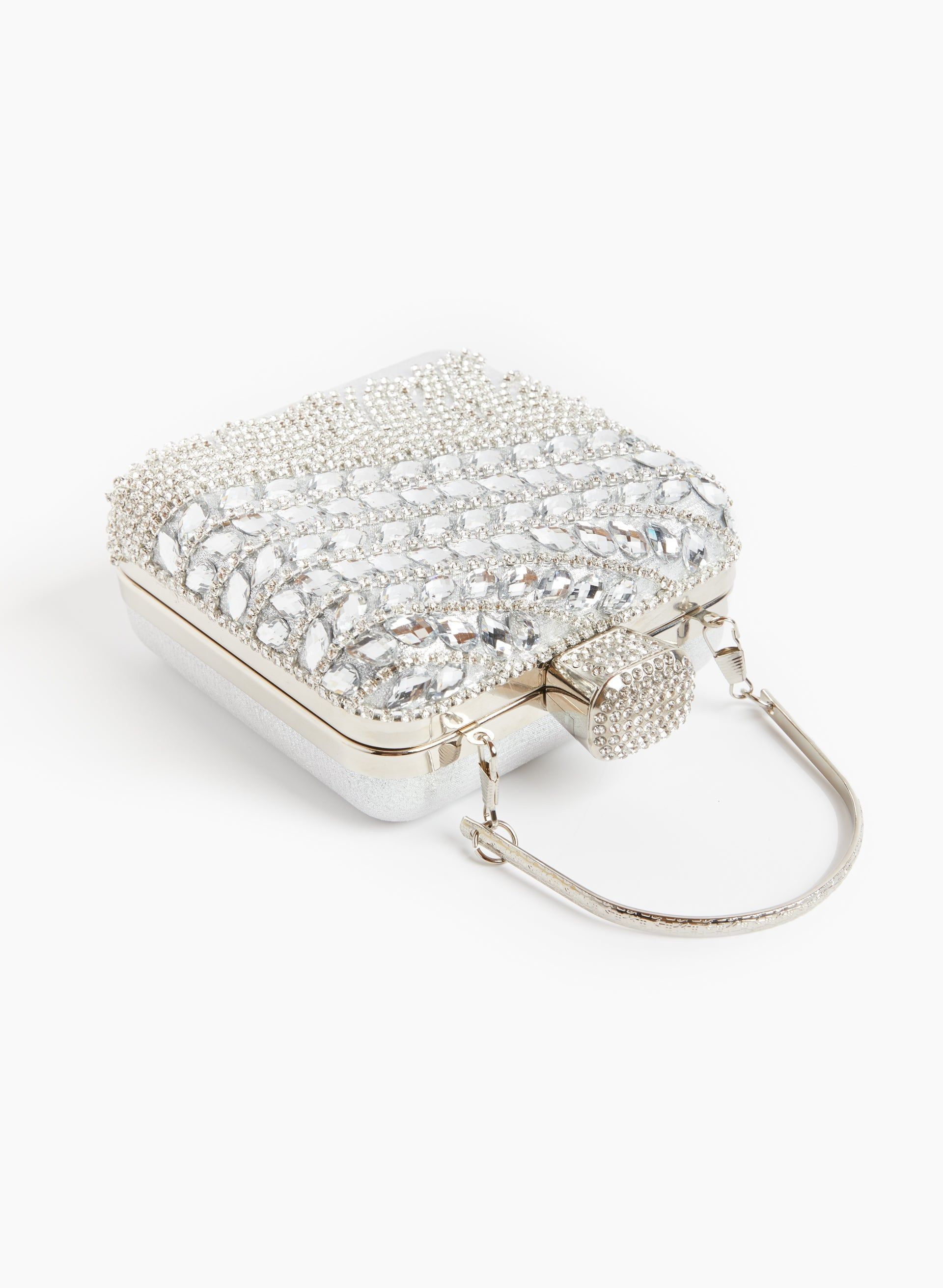 Square Crystal Cascade Clutch sold by Laura product image thumbnail 2