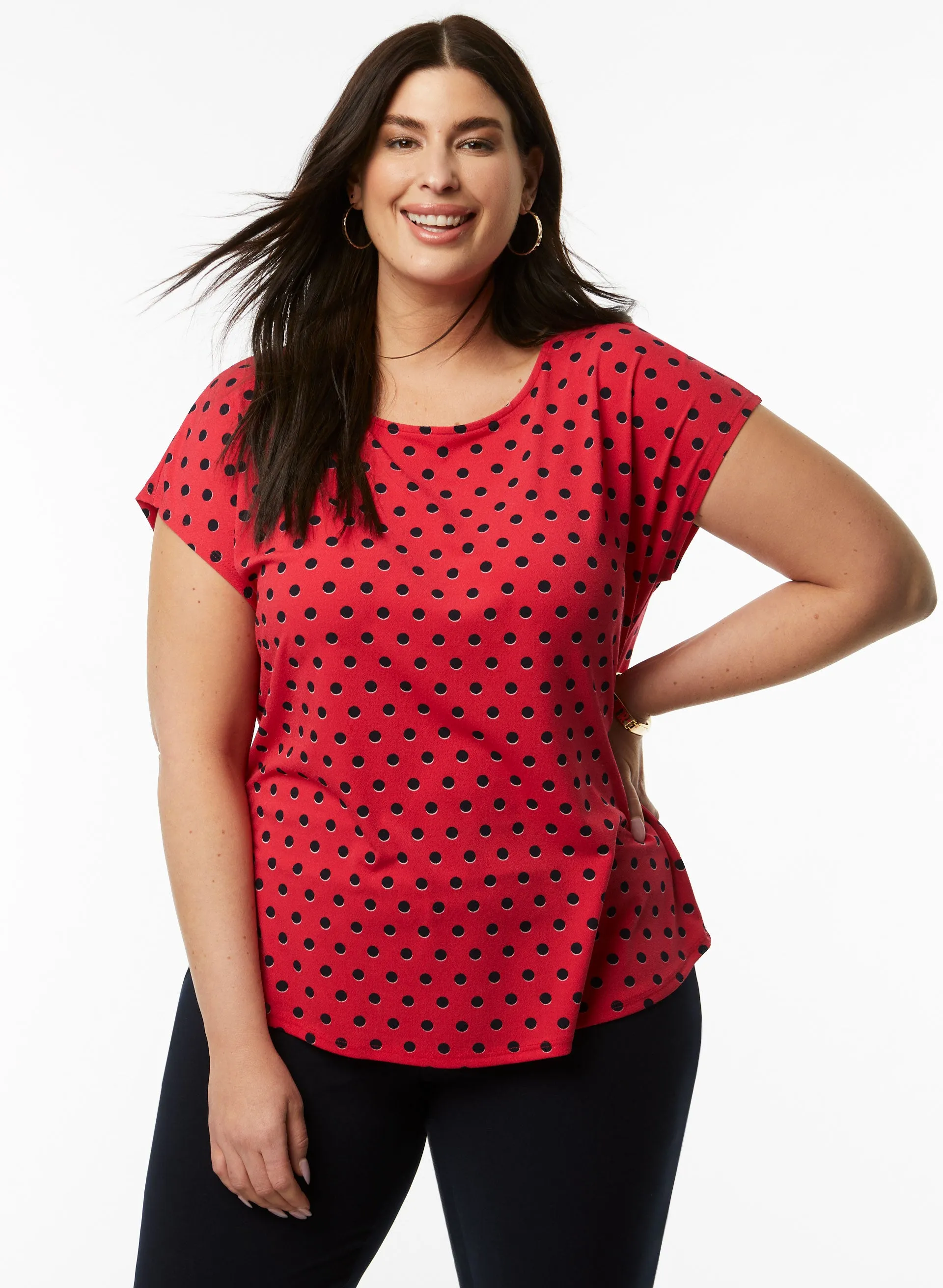 Cap Sleeve Polka Dot Top sold by Laura