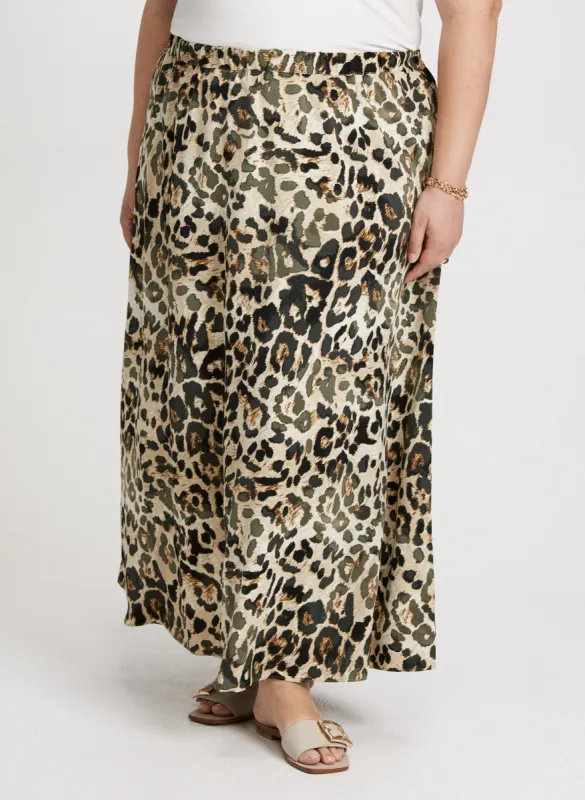 Long Leopard-Print Skirt sold by Laura